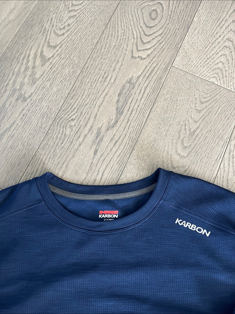 Karbon Men's Long Sleeve Crew Shirt in Navy Blue